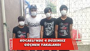 Kocaeli'de 4 düzensiz göçmen yakalandı