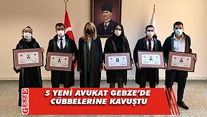 Kocaeli’nin yeni avukatları yeminlerini Gebze’de etti