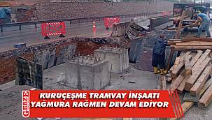 Kuruçeşme tramvay inşaatına hız kesmeden devam