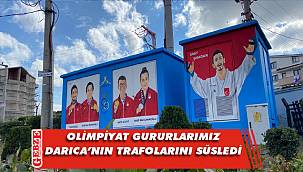 Olimpiyat gururları Darıca’nın duvarlarını süsledi