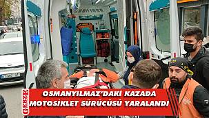 Otomobille çarpışan motosiklet sürücüsü yaralandı