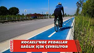 Pedallar güvenle sağlık için çevriliyor