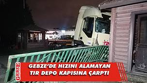 Tavşanlı'da tır depo kapısına çarptı; 1 yaralı