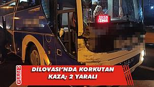 Yolcu otobüsü ile otomobil çarpıştı; 2 yaralı