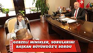 Büyükgöz, Gebzeli miniklerle röportaj yaptı