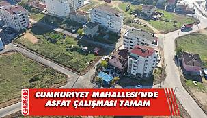 Cumhuriyet’te asfalt çalışması tamamamlandı