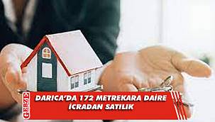 Darıca'da 4+1 172 metrekare dubleks daire icradan satılık