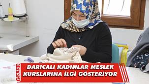Darıcalı kadınlar meslek öğreniyor