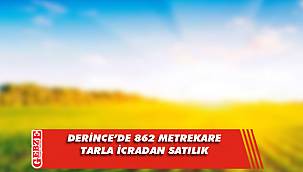 Derince'de 862 metrekare tarla icradan satılık