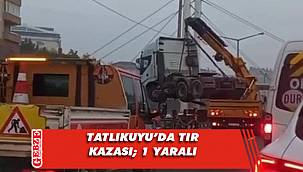 Gebze'de bariyere çarpan tırın sürücüsü yaralandı