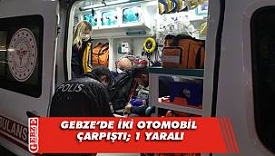 Gebze'de iki otomobil çarpıştı