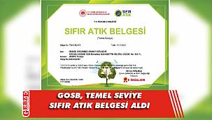 GOSB’a sıfır atık belgesi