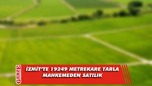 İzmit'te 19 bin 249 metrekare tarla mahkemeden satılık