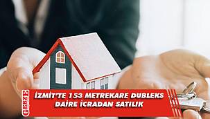 İzmit'te 4+1 153 metrekare dubleks daire icradan satılık