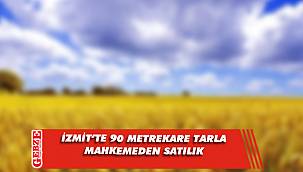 İzmit'te 90 metrekare tarla mahkemeden satılık