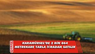 Karamürsel'de 2 bin 864 metrekare tarla icradan satılıktır