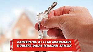 Kartepe'de 3+1 160 metrekare dubleks daire icradan satılık