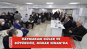 Kaymakam Güler ve Büyükgöz, Mimar Sinan'a gitti