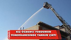 Kız öğrenci yurdunda yangın paniği