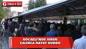 Kocaeli'nde Ata'ya saygı duruşu