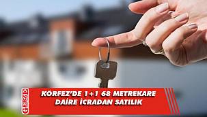 Körfez'de 1+1 68 metrekare daire icradan satılık