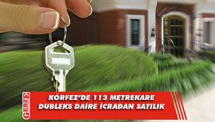 Körfez'de 3+1 113 metrekare dubleks daire icradan satılık