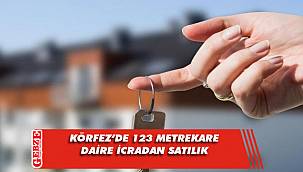 Körfez'de 3+1 123 metrekare dubleks daire icradan satılık