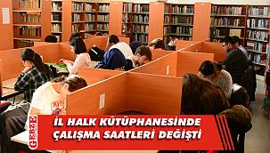 Kütüphanede hizmet saatleri değişti