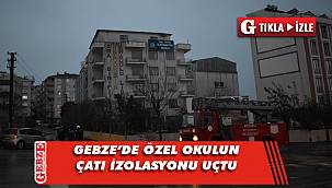 Lodos, Gebze'de özel okulun çatı izolasyonunu uçurdu