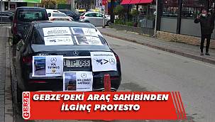 Milyonluk araç sahibinden ilginç protesto