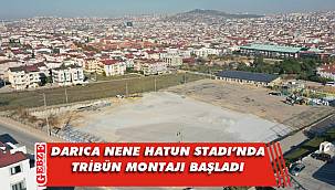 Nene Hatun Stadı’nda tribün montajına başlandı