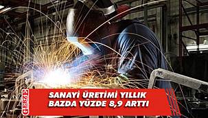 Sanayi üretimi yıllık bazda arttı