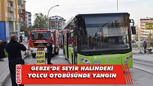 Seyir halindeki yolcu otobüsünde korkutan yangın