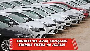 Türkiye'de araç satışları ekimde yüzde 40 azaldı