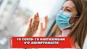 10 Covid-19 hastasından 4'ü asemptomatik