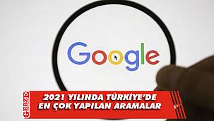 2021 yılında Türkiye'de en çok yapılan aramalar