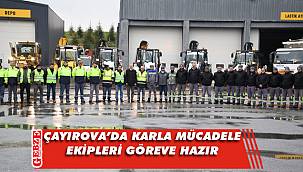 74 kişilik karla mücadele ekipleri göreve hazır