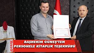 Başhekim Güneş’den kitaplık teşekkürü