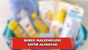 Bebek malzemeleri satın alınacak