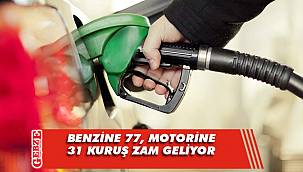 Benzin ve motorine zam geldi