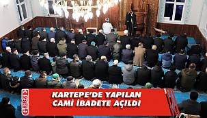 Kartepe'deki yapılan cami ibadete açıldı
