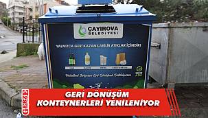 Çayırova'da geri dönüşüm konteynerleri yenileniyor