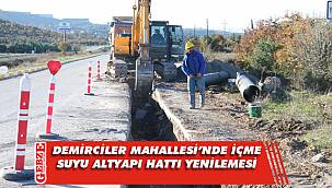 Demirciler'de içme suyu çalışmaları sürüyor