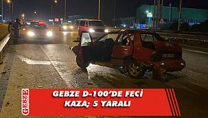 Gebze D-100'de kaza; 5 yaralı