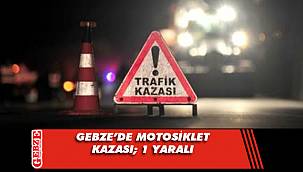 Gebze'de devrilen motosikletten düşen kurye yaralandı