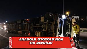 Gebze'de tır devrildi; 1 yaralı