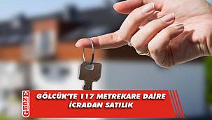 Gölcük'te 3+1 117 metrekare daire icradan satılık