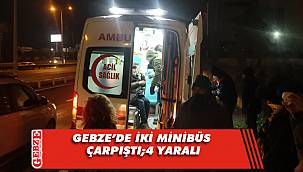 iki minibüsün çarpıştığı kazada 4 kişi yaralandı