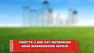 İzmit'te 3547 metrekare arsa mahkemeden satılık