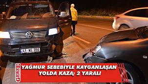 İzmit'te hafif ticari araç ile otomobil çarpıştı